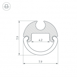 Профиль Arlight ARH-Round-D8-2000 Anod 036325