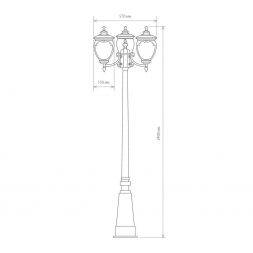 Садово-парковый светильник Elektrostandard Andromeda F/3 GLYF-8024F/3 белое золото a035026