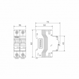 Автоматический выключатель Werkel 2P 16А C 4,5кА W902P164 4690389192630