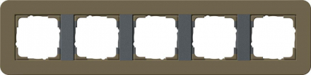 Рамка 5-постовая Gira E3 дымчатый/антрацит 0215426