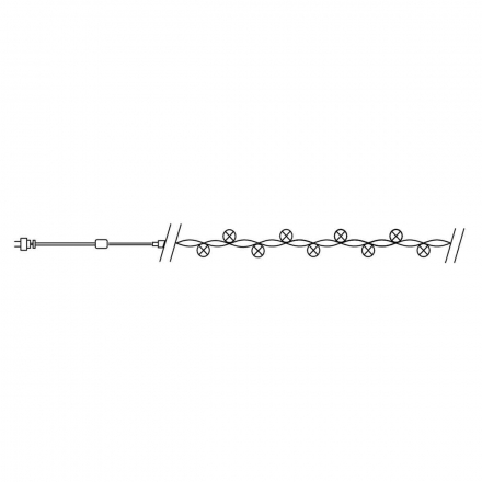 Светодиодная гирлянда Feron Линейная 230V 2700K теплый белый с мерцанием CL05 32304