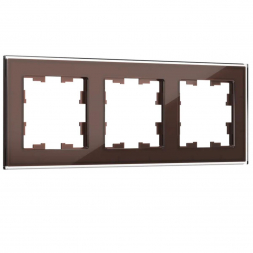 Рамка 3-постовая IEK Brite РУ-3-2-БрТБ темная бронза BR-M32-G-K45