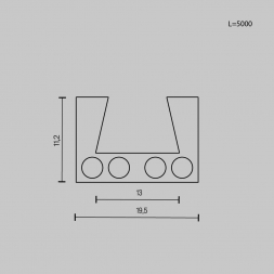 Шинопровод Maytoni Technical Busbar trunkings Elasity TRX160-115B