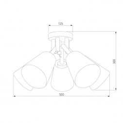 Потолочная люстра TK Lighting 666 Vaio 5