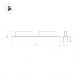 Трековый светодиодный светильник Arlight Mag-Orient-Flat-L465-12W Day4000 048732
