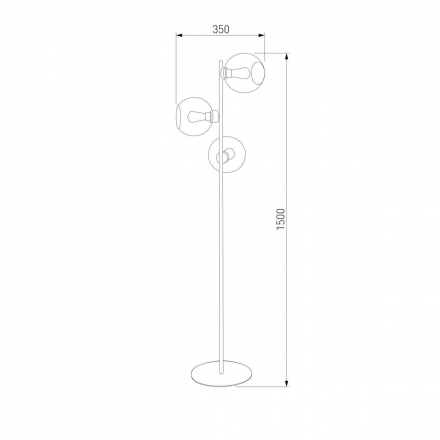 Торшер TK Lighting 5239 Cubus Graphite