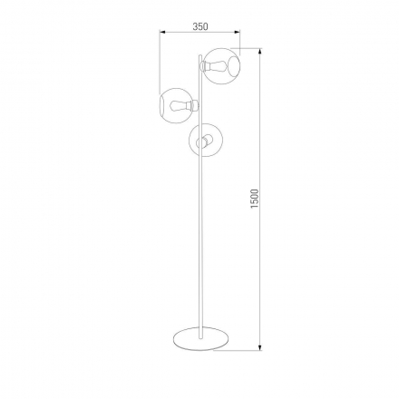 Торшер TK Lighting 5239 Cubus Graphite