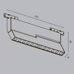 Трековый светодиодный светильник Maytoni Technical Levity Points Rot TR194-1-12W2.7K-M-B