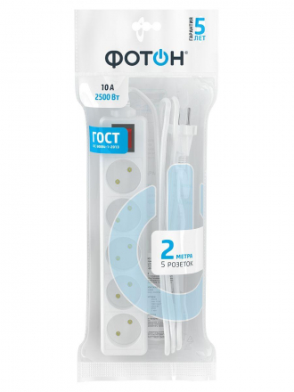 Удлинитель Фотон 5гн х 2м б/з 10-25S 21117