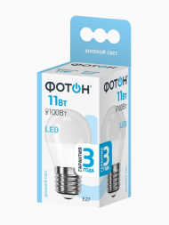 Лампа светодиодная Фотон E27 11W 4000K матовая 24008