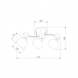 Подвесная люстра Eurosvet 9643/3 алюминий/белый