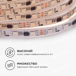 Светодиодная влагозащищенная лента Apeyron 14,4W/m 60Led/m 5050SMD разноцветная 2M 84ЦЛ