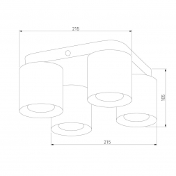 Потолочная люстра TK Lighting 6511 Vico Black Gold
