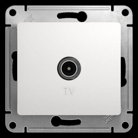 Розетка телевизионная оконечная TV Schneider Electric Glossa белая GSL000191