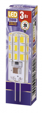 Лампа светодиодная Jazzway G4 3W 2700K прозрачная 1032041