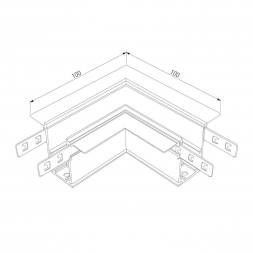 Коннектор L-образный Elektrostandard Slim Magnetic для магнитного шинопровода 85092/00 a057207
