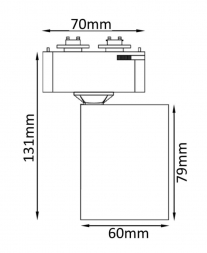 Трековый светильник однофазный Crystal Lux CLT 0.31 001 60 WH