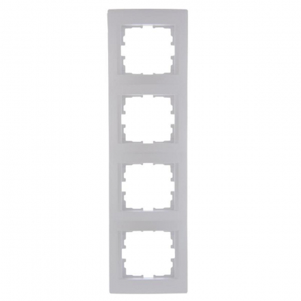 Рамка 4-ая вертикальная Lezard Karina белый жемчуг 707-3000-154