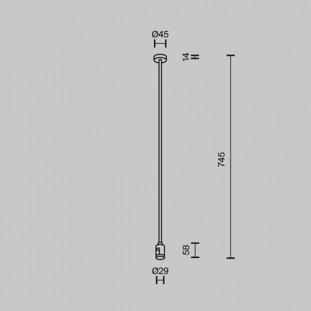 Крепление потолочное с вводом питания Maytoni Flarity TRA159C-B1-BS