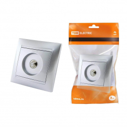 Розетка телевизионная SAT TDM Electric Лама серебристый металлик SQ1815-0221