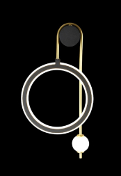 Бра Crystal Lux Corida AP25W Led Black/Gold