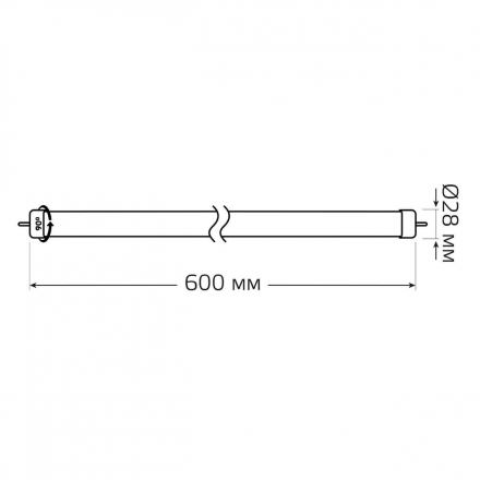 Лампа светодиодная Gauss G13 10W 4000К матовая 93020-R
