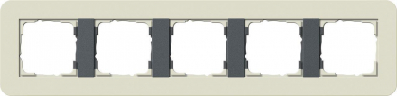 Рамка 5-постовая Gira E3 песочный/антрацит 0215427