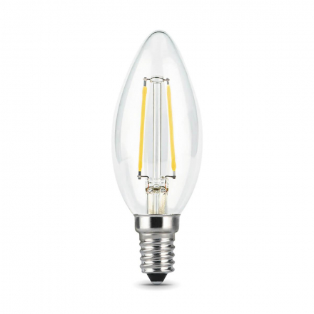 Лампа светодиодная филаментная Gauss E14 9W 2700К прозрачная 103801109
