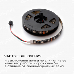 Светодиодная влагозащищенная лента Apeyron 14,4W/m 60Led/m 5050SMD разноцветная 2M 86ЦЛ