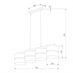 Подвесная люстра TK Lighting 6576 Linobianco