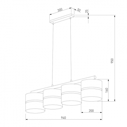 Подвесная люстра TK Lighting 6576 Linobianco