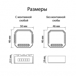 Wi-Fi реле-выключатель двухканальное Denkirs 2x1150Вт/150Вт для LED RL1002-SM