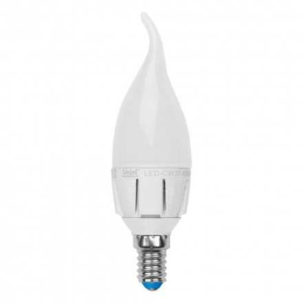 Лампа светодиодная диммируемая Uniel E14 6W 4500K матовая LED-CW37-6W/NW/E14/FR/DIM 08692