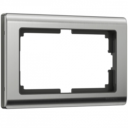 Рамка Werkel Metallic для двойной розетки глянцевый никель W0081602 4690389159077