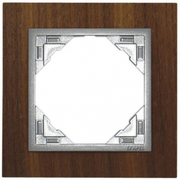 Рамка 1-постовая Efapel Logus 90 Arbore орех/алюминий 90910 TNA