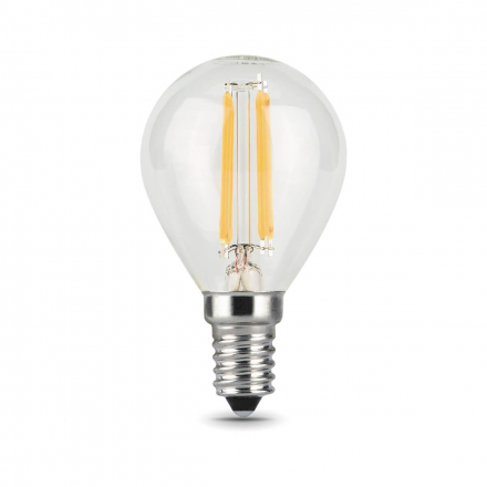 Лампа светодиодная филаментная Gauss E14 9W 2700К прозрачная 105801109