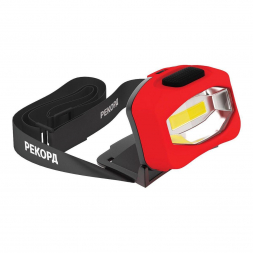 Налобный светодиодный фонарь Рекорд от батареек 45х35 150 лм SH-350 23173