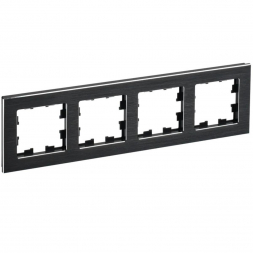Рамка 4-постовая IEK Brite РУ-4-1-БрЧ черная BR-M42-M-K02