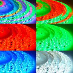 Светодиодная влагозащищенная лента Apeyron 14,4W/m 60Led/m 5050SMD разноцветная 5M 85ЦЛ