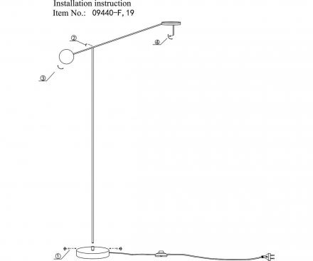 Торшер Kink Light Некси 09440-F,19(3000K)