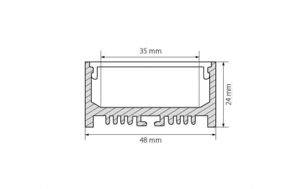 Профиль Arlight ARH-LINE-2448-2000 ANOD 018684