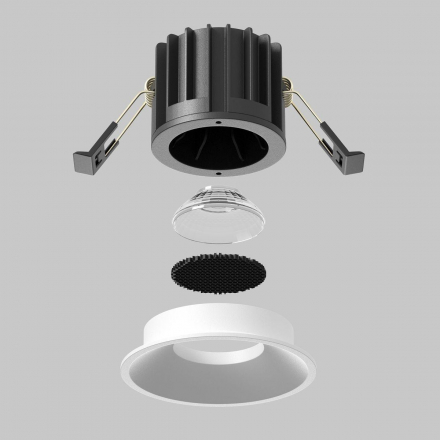 Встраиваемый светодиодный светильник Maytoni Technical Round DL058-12W-DTW-W
