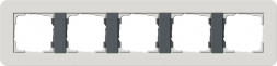 Рамка 5-постовая Gira E3 светло-серый/антрацит 0215421