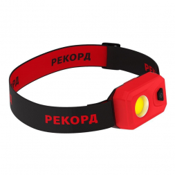 Налобный светодиодный фонарь Рекорд от батареек 57х37 150 лм SH-450 23703