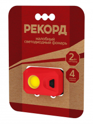 Налобный светодиодный фонарь Рекорд от батареек 57х37 150 лм SH-450 23703