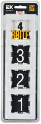 Рамка 4-постовая IEK Brite РУ-4-2-БрБ белая BR-M42-G-K01