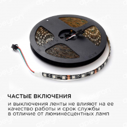 Светодиодная влагозащищенная лента Apeyron 14,4W/m 60Led/m 5050SMD разноцветная 5M 87ЦЛ
