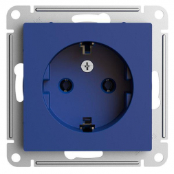 Розетка 2К+З Schneider Electric AtlasDesign 16A 250V аквамарин ATN001143