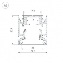 Профиль Arlight HR-Facade-2000 Anod 034946