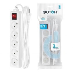 Удлинитель Фотон 5гн х 3м б/з 10-35S 21118